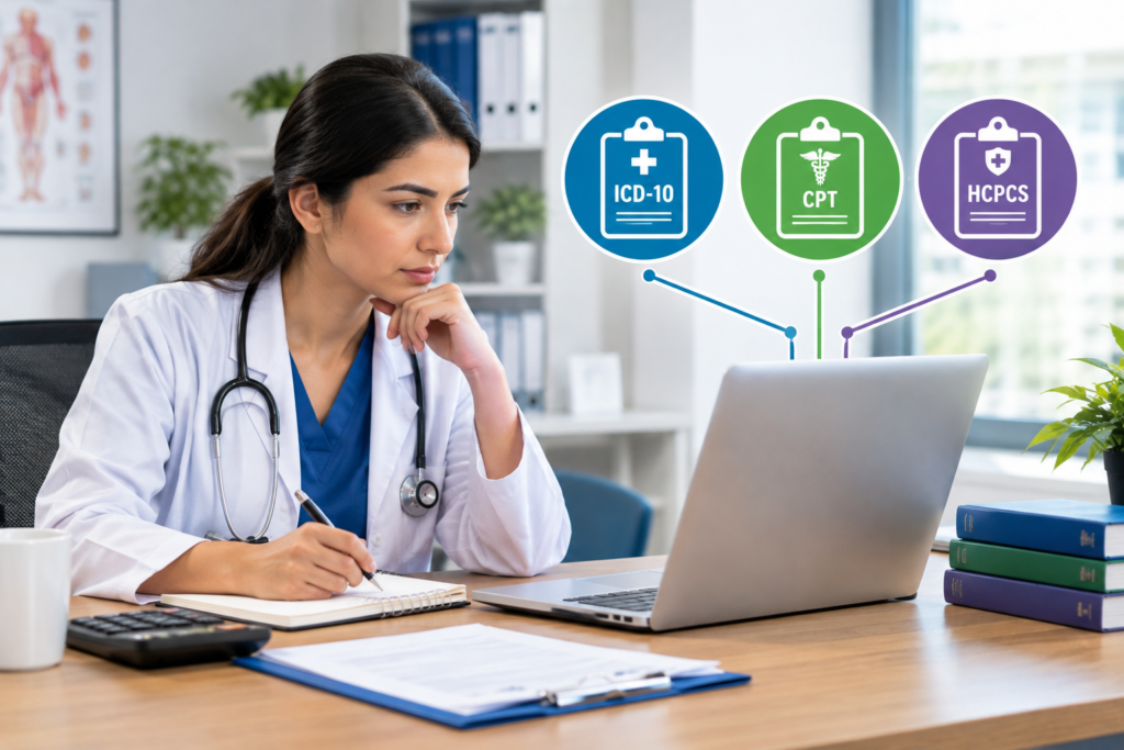 ICD-10 vs CPT vs HCPCS